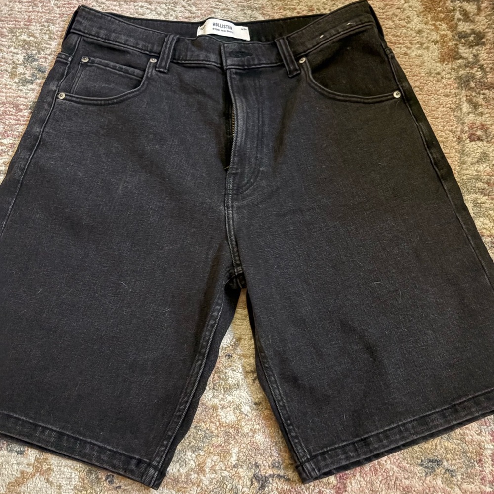 Black Denim Men Shorts